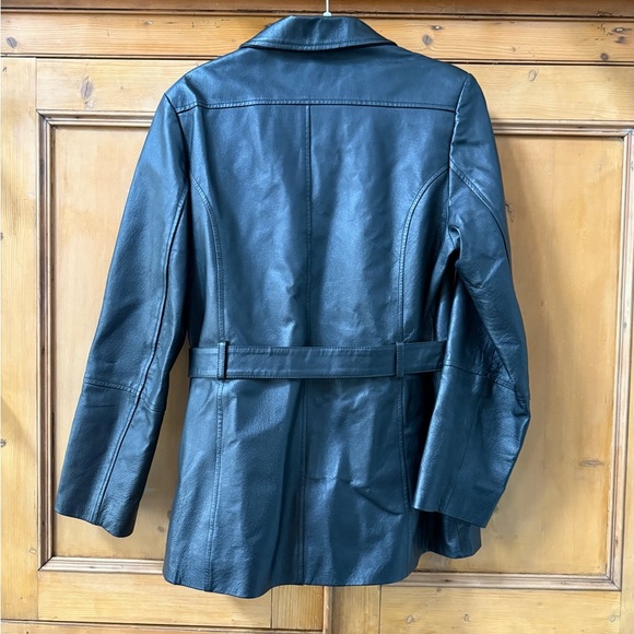 Vintage Croft and barrow Women's black Leather Jacket 90s style - Picture 9 of 9
